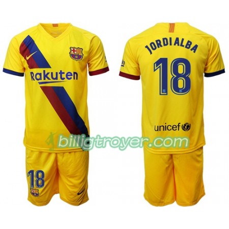 Billige Fotballdrakter FC Barcelona Jordi Alba 18 Barn Bortedraktsett 2019/20 Kortermet